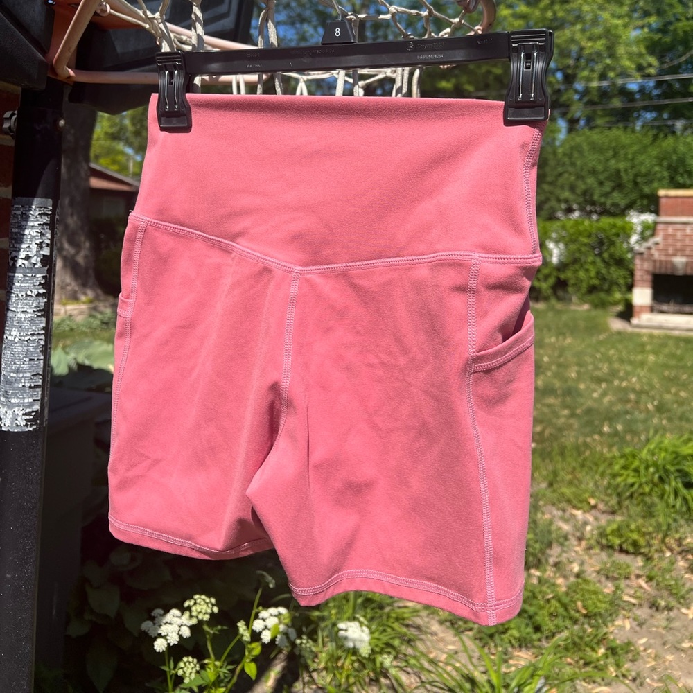 pink workout shorts